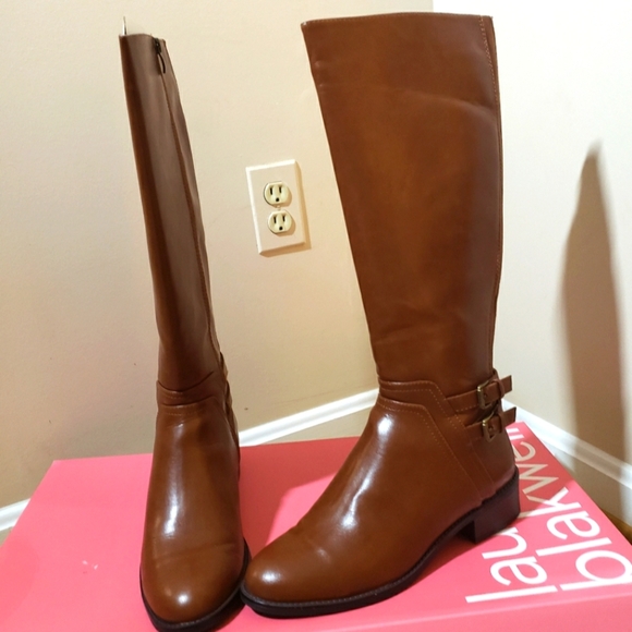 Lauren Blakwell Womens Lydia Riding Boot In Cognac Brown - Picture 2 of 10